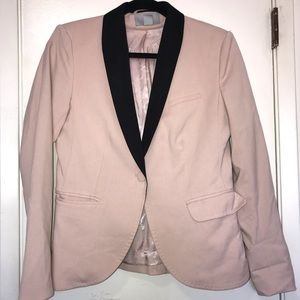 Blush pink & black blazer